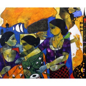 Abrar Ahmed, 30 x 36 Inch, Oil on Canvas, Figurative Painting, AC-AA-144